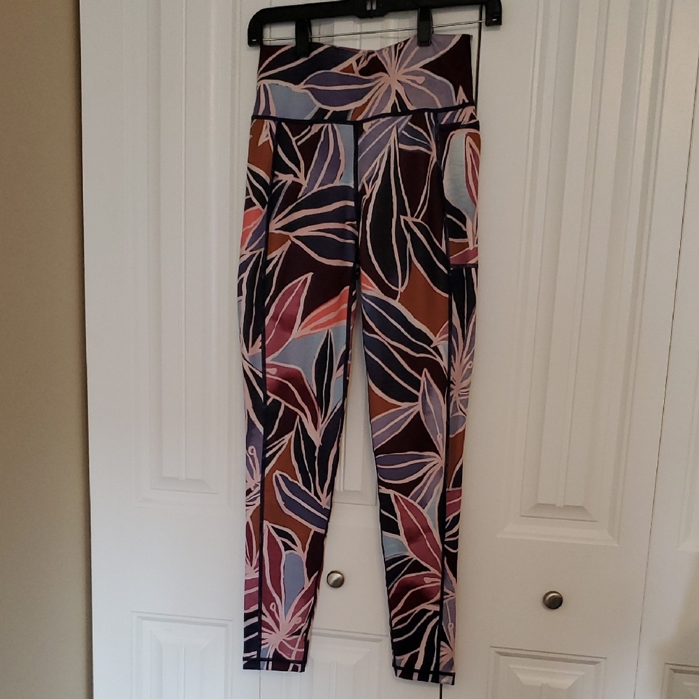 Sweaty Betty Purple and Pink High-Waist Leggings